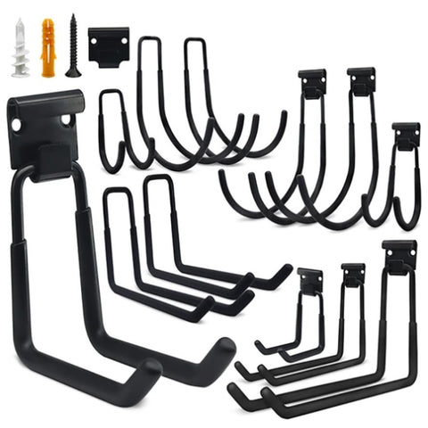 ZUN Utility tools, garages, ladders, wall racks, brackets, outdoor garage hooks 12-piece, heavy-duty 78221176