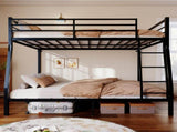 Metal Bunk Bed, Heavy Duty Full Over Queen Bunk Beds with 5 Extra Support Legs, 990 lbs Capacity, W5635P539715