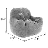 Bean Bag Chair with Filler, Bean Bag Sofa with Tufted Soft Stuffed Filling, Fluffy and Lazy Sofa, W2200P247712