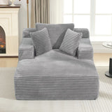 Full- compressed Chaise Lounge Sofa Bed 48.8" Upholstered Sofa Couch with Removable Pillows, Modern 83733908