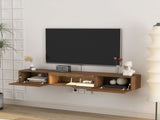 Floating TV Stand Wall Mounted with 16 Color LEDs,63" Modern TV Stand,Floating TV Cabinet W1321P330270
