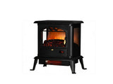 23" Electric Infrared Fireplace Stove, Freestanding Heater with Realistic Log Flame, Timer & 09597266