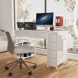 47" Computer Desk With Power Outlet,Writing Desk,Home Office desk,Vanity table with 7 Fabric W2887P240017