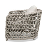 Everly 37.5" Woven Frame Barrel Deep Seating Patio Arm Chair, Oat Beige Axroma Olefin B2719P245982