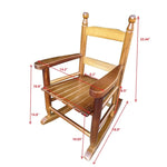 ZUN Children's rocking oak chair- Indoor or Outdoor -Suitable for kids-Durable 88851000