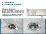 Stainless Steel Kitchen Sink, 23x19 Single Bowl, Undermount Handmade Sink in Dark Gray, with US 90830894