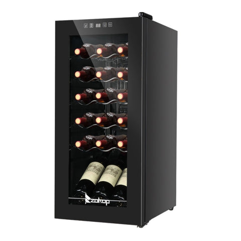 ZUN American Standard JC-53 AC 115V /60Hz 18Bottle/1.8Cu.Ft/52L/ Compressor Wine Cabinet Black 07940090