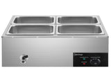 110V 600W 5L*4 Stainless Steel Four Plates Heating Food Warming Soup Pool Silver 89737780