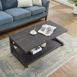 ZUN Unique coffee table, solid 48 inch modern coffee table modern center table with storage, solid W1781P178572