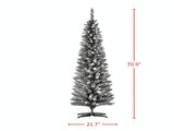 Green 6' Pre-Lit Slim Noble Christmas Tree with 200 Warm White LED Lights & 390 Realistic 36560439