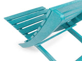 Grandcourt Fully Assembed All-Weather HDPE Outdoor Folding Patio Chair, Hawaiian Blue B2745P409672