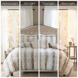 Full/Queen 4PC Faux Fur Comforter Set B03597020