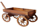 Wood Wagon Flower Planter Pot Stand W/Wheels Home Garden Outdoor Decor W465P180333