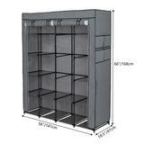 ZUN Portable Closet Organizer Storage, Wardrobe Closet with Non-Woven Fabric 14 Shelves, Easy to 59619939