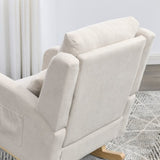 Welike 27.5 "W Modern Accent High Back Living Room Casual Armchair Rocker with One Lumbar W834105963