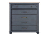 5-Drawer Chest, No Assembly Required, Corduroy Blue Finish B108P193085