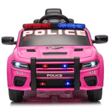 ZUN Licensed Dodge Charger,12v Kids ride on police car W/Parents Remote Control,anti-collision W1396P172630