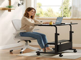 Height Adjustable Desk Standing Desk Small Desk for Small Spaces, Mobile Rolling Computer Desk on 58805378
