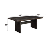 ZUN ACME Jaramillo Dining Table, Black Finish DN02695