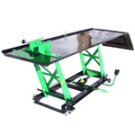 ZUN Hydraulic Motorcycle Lift - 1000 LB Capacity, Lift Hoist, Jack Stand, for Mechanics, Workshops, W465P176239