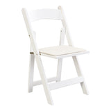 Upholstered folding chair,space saving, easy to carry, ,4PCS,Beige cushion/white shelf,Dining room W495P193649