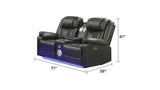 Challenger Modern Contemporary LED Power Recliner Loveseat with console, storage, stainless cup B009P294751