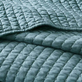 3 Piece Quilt Set Teal Full/Queen B035129043