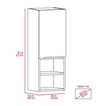 ZUN Mila Bathroom Cabinet, Two Interior Shelves, Two External Shelves, Single Door Cabinet -Smokey Oak B20091952