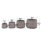 Handmade Ceramic Planter Set of 4, 6/9/11/14 Inch Diameter, Neutral Textured Finish for Succulents, W3273P321578
