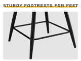 2 Pcs Black PU Swivel Bar Stools with Removable Backrest & Bentwood Back Panel, Metal Legs 45406372