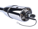 28" Chrome Tilt Street Rod Floor Shift Steering Column with Wheel Adapter No Key 53388355