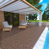 Stone Style 12" Patio Deck Tiles, DIY Module Interlocking Decking Tiles Floor Tile,Easy and Quick W206P196575