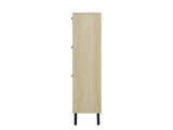 Rattan 3 Door Shoe Rack, Freestanding Modern Shoe Storage Cabinet, for Entryway 93242944