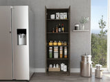 Multistorage Pantry Cabinet, Five Shelves, Double Door Cabinet -Dark Brown / Black B20092038