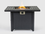 28-inch Iron Square Propane Fire Pit Table W3131P277175