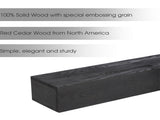 60'' Embossed Fireplace Mantel Western Red Cedar Wall-Mounted & Floating Shelf for Home Decor 53060254