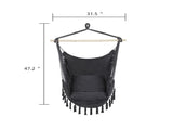 Pillow Tassel Hanging Chair Gray 53254824