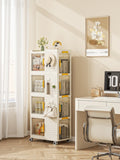 4-Tier Rolling Storage bookcase with Wheels, Large Capacity Storage bins, Mobile Multifunction 32662440