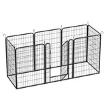 ZUN 8 Panels Heavy Duty Metal Playpen with door,39.37"H Dog Fence Pet Exercise Pen for Outdoor, Indoor W2181P191361