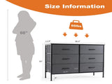 6 Drawer Fabric Dresser for Bedroom, Chest of Drawer Organizer Storage Cabinet for Closet, Entryway, 79981284