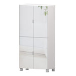 ZUN Large Shoe Storage Cabinet with Mirror for Entrance,Living Room Storage Cabinet with 4 Drawers,4 W760P228989