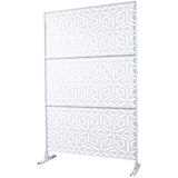 Outdoor & Indoor Privacy Metal Privacy 76" H48" W, Freestanding Decorative Privacy W465P193266