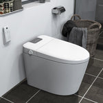 ZUN Smart Toilet Bidet Combo with Foot Sensor Open Cover/Seat, LED Display, Self-Cleaning Nozzle, Heated W1219P232246