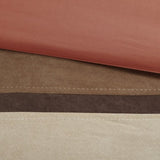 7 Piece Faux Suede Comforter Set Coral Queen B03596817