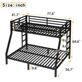 Metal Twin over Full Bunk Bed for Teens and Adults,Space-Saving/Noise Reduced/No Box Spring Needed, W1580P309633