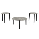 ZUN Living Room Coffee Table: Modern and stylish 36 inch round small coffee table, imitation marble W1781P178604