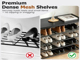 5-Tier Shoe Rack with Wooden Top, Metal Storage Shelf for 16-20 Pairs, Rust-Resistant Entryway Shoe 00122080