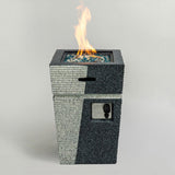 Outdoor Concrete Fire Pit Column Propane Fire Pit Patio Gas Fire Pit W85343018