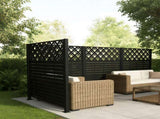 W48'' x H47.3'' x 2 Panels Metal Privacy Screen, Outdoor Privacy Panels, Trash Can Enclosure, Air W1586P455955
