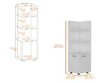 Klay 2-Door 4-Shelf Tall Storage Cabinet White B062103272